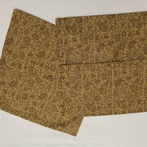 Pottery Barn Mustard Accent Pillows Set of 2 Floral Paisley